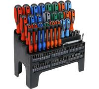 Siegen by Sealey Screwdriver, Bit & Nut Driver Set, 100pc, Colour-Coded with Display Stand - S01248