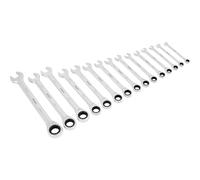 Combination Ratchet Spanner Set 15pc Metric