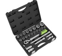 Siegen 26 Piece 1/2" Drive Socket Set with Extendable Ratchet 1/2"