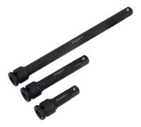 Sealey S01322 Siegen Impact Extension Bar Set 1/2"sq Drive 3Pc