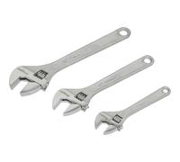 Sealey S0448 Adjustable Wrench Set 3Pc 150 200 & 250Mm