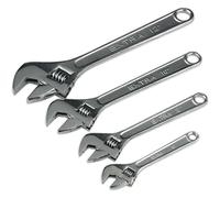 Sealey S0449 Adjustable Wrench Set 4Pc 150 200 250 & 300Mm