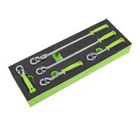Sealey Siegen Ratchet Wrench Set with Flip Reverse 1/4" Sq Drive 5pc - S01290