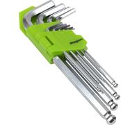 Sealey S01260 Hex Key Set Ball-End Long 9Pc - Metric