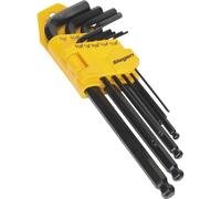Ball-End Hex Key Set 9pc Long Imperial
