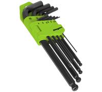 Siegen By Sealey 9pc Long Ball-End Allen Key Hex Set - S01093