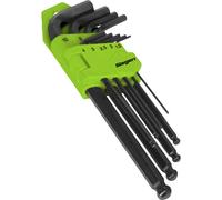 Siegen By Sealey 9pc Long Ball-End Allen Key Hex Set - S01093