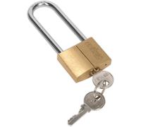Brass Body Padlock with Brass Cylinder Long Shackle 40mm