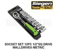 Siegen by Sealey 1/2" Sq Drive Socket Set 12pc 6pt 10 - 24mm S01244