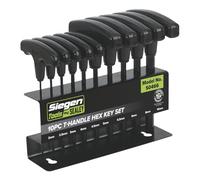 Siegen by Sealey 10pc T-Handle Allen Key Hex Set - S0466