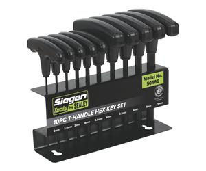 Siegen by Sealey 10pc T-Handle Allen Key Hex Set - S0466