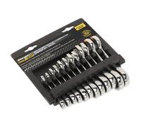 Siegen by Sealey 12 Piece 72T Stubby Combination Ratchet Spanner Set 8 - 19mm