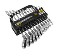 Siegen by Sealey 12 Piece Ratcheting Flexi Combination Spanner Set Metric 8-19mm