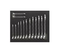 Siegen by Sealey 14 Piece Stubby Combination Spanner Set Metric 6 - 19mm S01232