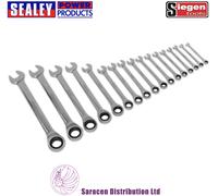 SIEGEN BY SEALEY 17 PIECE METRIC RATCHET SPANNER SET, 8 - 32mm - S01156