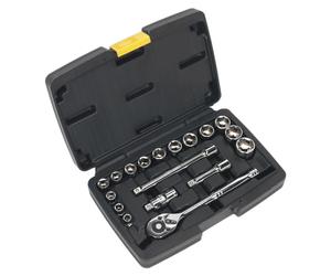 Siegen by Sealey 18 Piece 3/8in Drive Standard 6 Point WallDrive® Socket Set