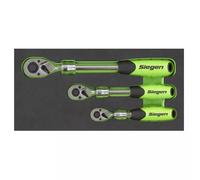 Siegen by Sealey 3 Piece 72 Tooth Comfort Grip Extendable Ratchet Set S01285