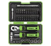 Siegen by Sealey 38 Piece 1/4in Drive Socket & Bit Set Metric 4 - 13mm S01255