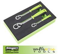 Siegen by Sealey 3pc Ratchet Spanner Set S01331 8-19mm Wrenches