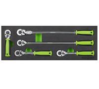 Siegen by Sealey 5 Piece 1/4in Drive 72 Tooth Ratchet Set in EVA Foam S01290