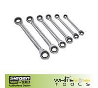 Sealey Ratchet Ring Spanner Set S0636, Metric Double End, 6 Pieces