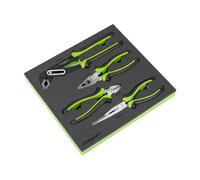 Siegen 4 Piece Comfort Grip Pliers Set in Foam Module Tray