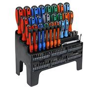 Siegen by Sealey Screwdriver, Bit & Nut Driver Set, 100pc, Colour-Coded with Display Stand - S01248