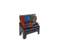 Siegen by Sealey Screwdriver, Bit & Nut Driver Set, 100pc, Colour-Coded with Display Stand - S01248