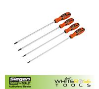 Siegen by Sealey TRX-Star Torx Long Screwdriver Set 4pc 250mm T15-T30