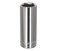 Siegen by Sealey WallDrive Socket 17mm Deep 3/8"Sq Drive - S0595