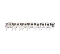Siegen Crow's Foot Open End Spanner Set 8Pcs 3/8"Sq Drive Metric, Movable Open Ratchet Wrench With Interchangeable Heads