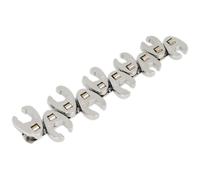 Sealey S0845 Crow's Metric Flare Nut Foot Wrench Set, 3/8" Square Drive, Silver, Pack of 10