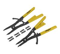 Siegen Internal / External Circlip Plier Set with Interchangeable Tips