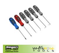 Siegen Mini Pick Screwdriver Set Cotter Pin O-Ring Seal Remover PH0 SL3 6pc