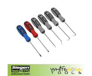 Siegen Mini Pick Screwdriver Set Cotter Pin O-Ring Seal Remover PH0 SL3 6pc