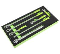 Siegen Ratchet Wrench, Breaker Bar & Torque Wrench Set 3/8"Sq Drive 7pc - S01325