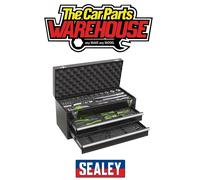 Siegen 2 Drawer Tool Chest + 90 Piece Tool Kit Black
