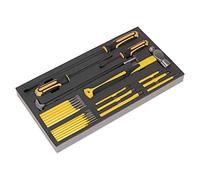 Siegen S01131 23pc Prybar, Hammer & Punch Set with Tool Tray
