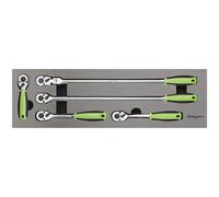 Sealey S01230 5pc 3/8" Sq Drive Ratchet Wrench Set