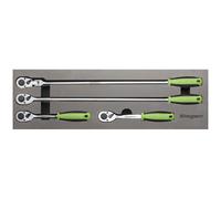 Siegen S01231 Ratchet Wrench Set 4pc 1/2"Sq Drive Flip Reverse