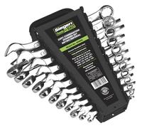 Siegen S0404 Combination Spanner Set 22pc Metric/Imperial,Silver