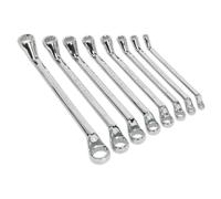Sealey S0405 Deep Offset Ring Spanner Set 8Pc Metric