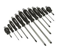Sealey S0641 Screwdriver Set 12Pc Hammer-Thru