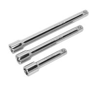 Sealey Extension Bar Set Siegen S0719 3pc 3/8" Sq Drive Silver