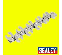 Sealey S0845 Crow's Metric Flare Nut Foot Wrench Set, 3/8" Square Drive, Silver, Pack of 10