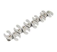 Sealey S0845 Crow's Metric Flare Nut Foot Wrench Set, 3/8" Square Drive, Silver, Pack of 10