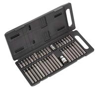Siegen S0982 40pc TRX-Star / Hex Allen Key / Spline Bit Set with 3/8 1/2 Adaptor