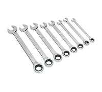 Sealey Combination Ratchet Spanner Set in EVA Foam Tray 8pc - Imperial S0984