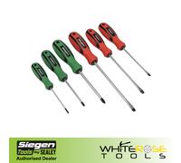 Siegen Screwdriver Set 6pc Sealey Magnet Tip Colour Coded Soft Grip Hand Tools