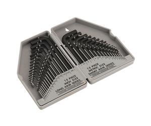 Siegen Sealey 30 Pce Metric/Imperial AF Hex Allen Key 0.7mm-10mm Set +Case S0484